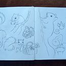 Mi proyecto del curso: Gouache: pinta mundos naturales imaginarios: Ardilla primaveral.. Un proyecto de Diseño de personajes, Pintura, Dibujo, Ilustración infantil y Pintura gouache de Maria José Plata Santos - 23.04.2024