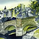 Mi proyecto del curso: Paisajes urbanos en acuarela. Projekt z dziedziny  Sztuki piękne, Malowanie akwarelą,  R i sunek architektoniczn użytkownika Maria José Vañó Vañó - 05.05.2022