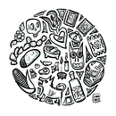 Día de los muertos. Een project van Traditionele illustratie y Vectorillustratie van Marcelo Ponce Martell - 24.04.2024