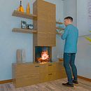 Diseño Reforma integral vivienda Barcelona. Animação, Arquitetura, Design de interiores, e Arquitetura de interiores projeto de Eber Cruz Alfaro - 10.12.2023