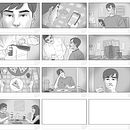PRUEBA DE STORYBOARD. Een project van Traditionele illustratie, Film, Stripboek, Televisie,  Creativiteit,  Tekening, Digitale illustratie, Stor, board, Stor y telling van Jorge Barrera Mozo - 23.04.2024