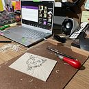Meu projeto do curso: Gravura contemporânea com linóleo. Traditional illustration, Arts, Crafts, Fine Arts, Printing & Ink Illustration project by Lilia Salles - 04.26.2024