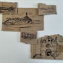 DA - Sèrie de dibuixos sobre Mallorca (tinta xinesa sobre cartró). Een project van  Illustratie met inkt, L y scaping van Naila Adrover - 28.04.2024