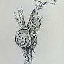 Mi proyecto del curso: Ilustración surrealista con rotuladores. Een project van Traditionele illustratie, Tekening met potlood,  Tekening, Realistische tekening y  Illustratie met inkt van Flor Ampudia - 26.04.2024