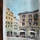 Il mio progetto del corso: Tecniche moderne di acquerello paesaggistico. Een project van Schilderij y Aquarelschilderen van Antonella marianella - 02.05.2024
