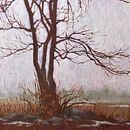 "An Early Spring's Fog" - Oil on Artefex Panel. Pintura, Esboçado, Criatividade, e Pintura a óleo projeto de Daphne Frizzle - 23.04.2023