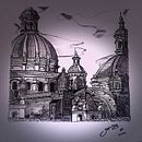 Catedral de la Inmaculada Concepción de Cuenca - Ecuador Detailed Architectural Illustration with Realism and Richness. Architecture, Sketching, Drawing, Realistic Drawing, and Architectural Illustration project by Argenis Gil - 06.04.2024
