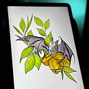 blind bat . Design, Ilustrație tradițională și Design tatuaj de Andrea Skl - 05.06.2024