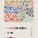 100 años cazando pajaros: visualizacion de la obra de Roberto González Goyri en el marco del 100 aniversario de su natalicio. Un proyecto de Diseño gráfico, Diseño de la información, Infografía y Dirección de arte de Mariel Herrera - 05.05.2024