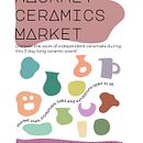 Poster created about a fictional ceramics market. Graphic Design, Vector Illustration, and Design project by Román Manrique - 04.24.2024