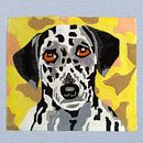 Mi Proyecto Arte Tufting Perro Dalmata Art Pop. Een project van  Ontwerp,  Reclame, Craft,  Beeldende kunst y  Urban art van Jocelyn Barrios Trarupil - 07.05.2024