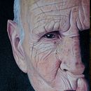 Mijn project van de cursus: Hyperrealistisch, modern schilderen: leg het menselijke figuur vast. Un proyecto de Dibujo, Dibujo de Retrato, Dibujo realista, Dibujo artístico, Pintura al óleo y Dibujo anatómico de Ruud van Unen - 07.05.2024