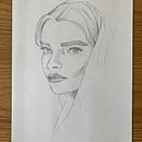 Mi proyecto del curso: Cuaderno de retratos a línea con grafito. Un projet de Beaux Arts, Esquisse , Dessin, Dessin de portrait , et Carnet de croquis de maujuarez2002 - 11.05.2024