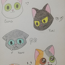 ¡Practica de expresiones con mis cuatro personajes!. Desenho, e Desenho a lápis projeto de Aoi Kousagi - 14.05.2024