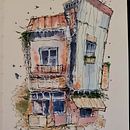 My project for course: Expressive Architectural Sketching with Colored Markers. Sketching, Drawing, Architectural Illustration, Sketchbook & Ink Illustration project by KAL - 05.14.2024