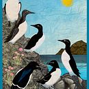 Razorbills and guillemots “Just hangin” Ein Projekt aus dem Bereich Textildesign von Rosalind Johansson - 16.05.2024