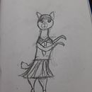 Alpaca Wearing a school girl's uniform. Un progetto di Character design, Disegno a matita, Disegno e Illustrazione infantile di watermanbullfog - 16.05.2024
