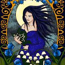 Woman with Lily of the valley . Projekt z dziedziny Trad, c, jna ilustracja,  Sztuki piękne, Ilustracja c, frowa, Portret,  R, sunek art, st, czn, R, sunek c, frow, Malarstwo c i frowe użytkownika shereena - 28.05.2024