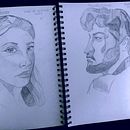 Mi proyecto del curso: Cuaderno de retratos a línea con grafito. Projekt z dziedziny  Sztuki piękne, Sketching,  R, sunek, Portret i Sketchbook użytkownika Jorge Olaya - 29.05.2024