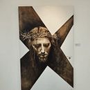 2 Retrato monocromático expresivo al óleo Cristo. Projekt z dziedziny  Sztuki piękne,  Malarstwo, Portret i Malarstwo olejowe użytkownika Andres de Soto - 31.05.2024