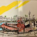 Meu projeto do curso: Urban Sketching: expresse o seu mundo com uma nova perspectiva. Un proyecto de Ilustración tradicional, Bocetado, Dibujo, Pintura a la acuarela, Ilustración arquitectónica y Sketchbook de Cândida Ribeiro - 03.06.2024