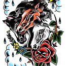 Mi proyecto del curso: Diseño de tatuajes estilo old school en Procreate . Desen, Ilustrație digitală și Design tatuaj de Erick Moreno García - 06.03.2024