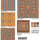 "Desert Breeze" - in 4 colorways. Un proyecto de Diseño gráfico, Diseño de producto, Pattern Design e Ilustración digital de Karen Weber - 05.06.2024