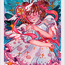 Sakura: Ilustración de cuento de hadas con acuarelas. Un progetto di Illustrazione tradizionale, Pittura, Disegno, Illustrazione digitale e Pittura ad acquerello di As Chaires - 29.01.2024
