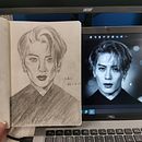 My project for course: Graphite Line Drawing for Portrait Sketchbooking Ein Projekt aus dem Bereich Bildende Künste, Skizzenentwurf, Zeichnung, Porträtzeichnung, Sketchbook und Traditionelle Illustration von checheyeah - 07.06.2024