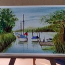 Pintura en acuarela de paisajes marinos. Pintura projeto de Laura Alvarez - 07.06.2024