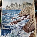 Mi proyecto del curso: Acuarela de viajes. Un proyecto de Bellas Artes, Bocetado, Dibujo a lápiz, Dibujo, Pintura a la acuarela y Sketchbook de Liane Heraldin Rodriguez Daza - 06.06.2024