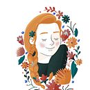 My project for course: Illustrated portraits with botanical elements. Een project van Traditionele illustratie, Digitale illustratie,  Botanische illustratie y Digitale tekening van venterele09 - 08.06.2024