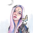 Mi proyecto del curso: Retrato ilustrado en acuarela. Traditional illustration, Fine Arts, Painting, Drawing, Watercolor Painting, Portrait Drawing, and Artistic Drawing project by Brenda Di Tocco - 06.12.2024