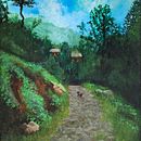 "Leading the Way" acrylic painting. Projekt z dziedziny Trad, c, jna ilustracja,  Sztuki piękne i  Malarstwo użytkownika Angelina Lynch-Tamang - 13.06.2024