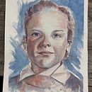 My project for course: Artistic Portrait with Watercolors. Een project van  Beeldende kunst, Schilderij, Aquarelschilderen y  Portrettekening van linda_lozier - 13.06.2024