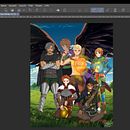Gruppenbild AiM-Charaktere. Un projet de Illustration numérique , et Conception de personnages de Tiebex Silver - 04.02.2024