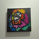León Valiente - Pintura Acrílica / Brave Lion - Acrylic Painting. Pintura Acrílica projeto de Lorena Castellanos Coy - 15.06.2024