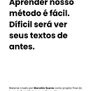 Meu projeto do curso: Copywriting para copywriters. Un proyecto de Publicidad, Copywriting, Storytelling y Comunicación de marceliosoares1403 - 08.06.2024