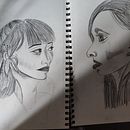 Mi proyecto del curso: Cuaderno de retratos a línea con grafito. Een project van  Beeldende kunst,  Schetsen,  Tekening,  Portrettekening y Sketchbook van Desirée Lara - 16.06.2024