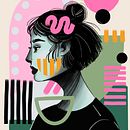 Mein Abschlussprojekt für den Kurs: Digitale Porträts in Procreate mit grafischen Elementen. Een project van Digitale illustratie,  Portrettekening y Anatomisch tekenen van heraknitz - 16.06.2024