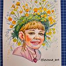 My project for course: Watercolour Texture Masterclass. It's my daughter)). Fine Arts, Painting, and Watercolor Painting project by Nadiia Levoshchenko - 06.12.2024