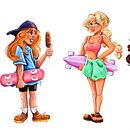 My project for course: Captivating Dynamic Characters. Een project van Traditionele illustratie, Ontwerp van personages, Digitale illustratie y Digitale tekening van Sydney Zeigler - 19.06.2024