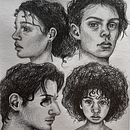 My project for course: Portrait Sketchbooking: Explore the Human Face. Projekt z dziedziny Sketching,  R, sunek, Portret,  R, sunek art, st, czn i Sketchbook użytkownika Begoña Medina - 20.06.2024