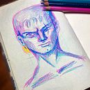 Meu projeto do curso: Desenho de retratos vibrantes com lápis de cor. Un proyecto de Dibujo, Dibujo de Retrato, Sketchbook y Dibujo con lápices de colores de Paola Felintro da Silva - 22.06.2024