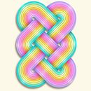 Colorful Retro Infinite Knot. Design, Artistic Drawing, Drawing, Digital Illustration, Digital Design, and Digital Drawing project by Abigail Bixler - 06.24.2024