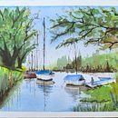 Mein Abschlussprojekt für den Kurs: Wasserlandschaften in Aquarell malen . % Silke Schmitt tarafından hazırlanan Tablo, Sulubo, a Resim, Doğalcı İllüstras, Ve on projesi - 06.22.2024