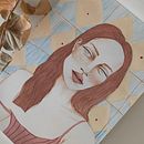 Il mio progetto del corso: Ritratti a gouache ricchi di motivi e texture. Projekt z dziedziny  Malarstwo, Ilustracja c, frowa, Portret i Malowanie gwaszami użytkownika Marianna Nieddu - 25.06.2024