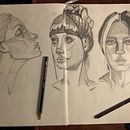 My project for course: Portrait Sketchbooking: Explore the Human Face. Un proyecto de Bocetado, Dibujo, Dibujo de Retrato, Dibujo artístico y Sketchbook de Amber - 25.06.2024