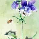 Polinizadores. Traditional illustration, Interior Design, Portfolio Development, Acr, lic Painting, Interior Decoration, Outdoor Photograph, and Botanical Illustration project by Natalia Eggui - 06.27.2024