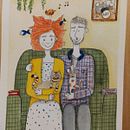 Il mio progetto del corso di Daria Solak: Illustrazione giocosa con acquerello e matite colorate. Projekt z dziedziny Trad, c, jna ilustracja,  Malarstwo, Malowanie akwarelą, Portret, R i sowanie kredkami użytkownika Francesca - 29.06.2024